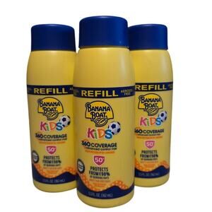 Banana Boat Kids 360° Coverage SPF 50+ Sunscreen Refill – 5.5 fl oz – Pack of 3